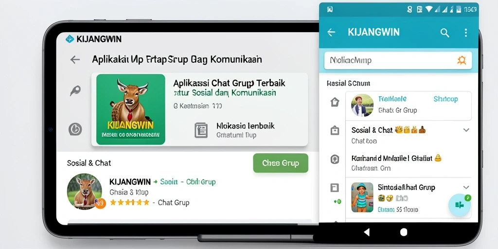 Antarmuka KIJANGWIN yang ramah pengguna dalam fungsi Chat Grup.
